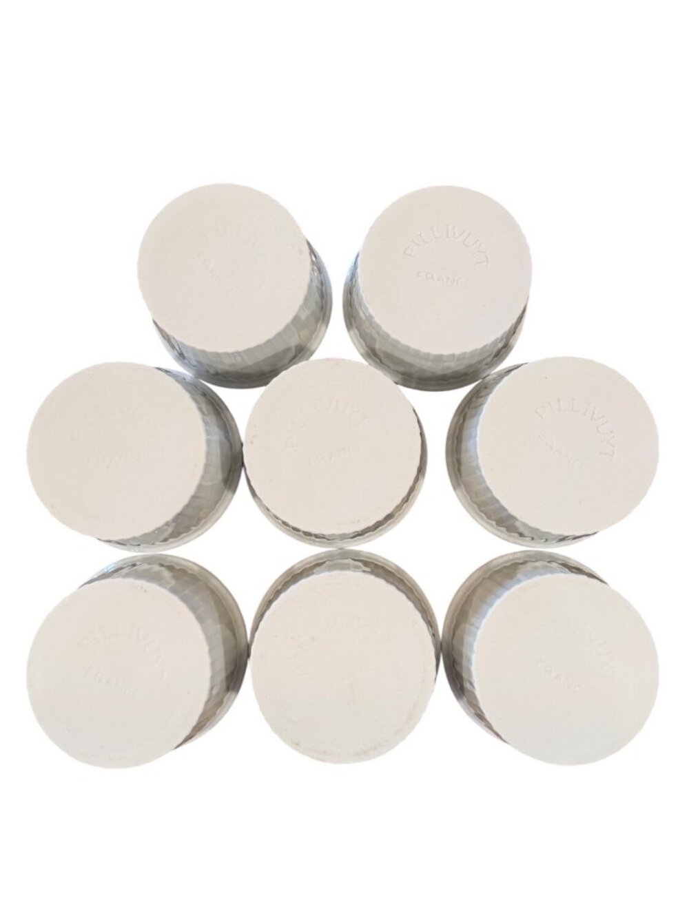 Pillivuyt French Porcelain Ribbed 8 oz Ramekins Set Of 8 White Custard Souffles - Picture 3 of 10
